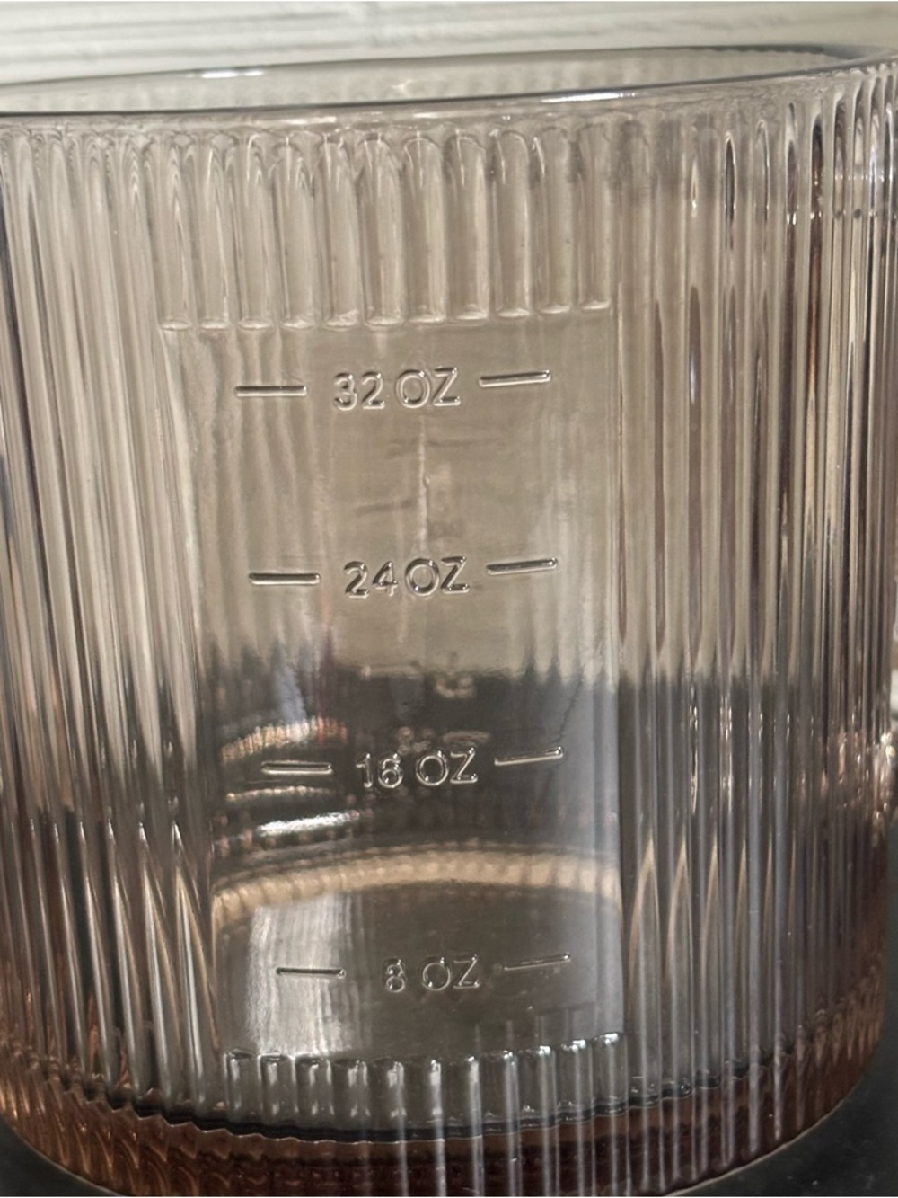 CWC Cook With Color Glass Measuring Cup 33oz ~ 4 Cups Brown Ribbed NEW - Picture 6 of 14